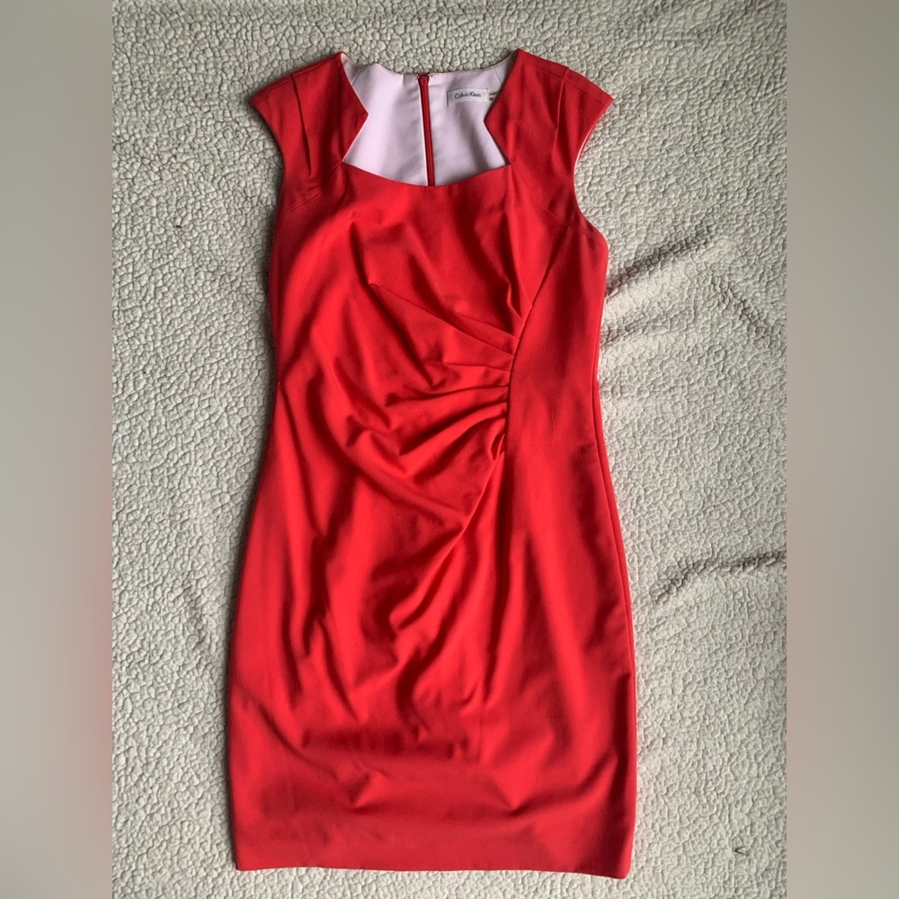 Calvin Klein dress, size 10, pink color.